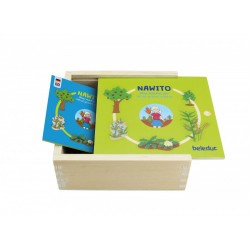 Дървена логическа игра с пъзел, Beleduc, Nawito, Какво къде расте, 30 части - BEL11583 - view 1