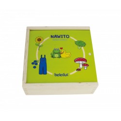 Дървена логическа игра с пъзел, Beleduc, Nawito, Цветове, 24 части - BEL11584 - view 1
