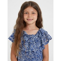 Детска рокля Guess с перфорации за момиче - J2GK02WELX0F660 - view 3
                  